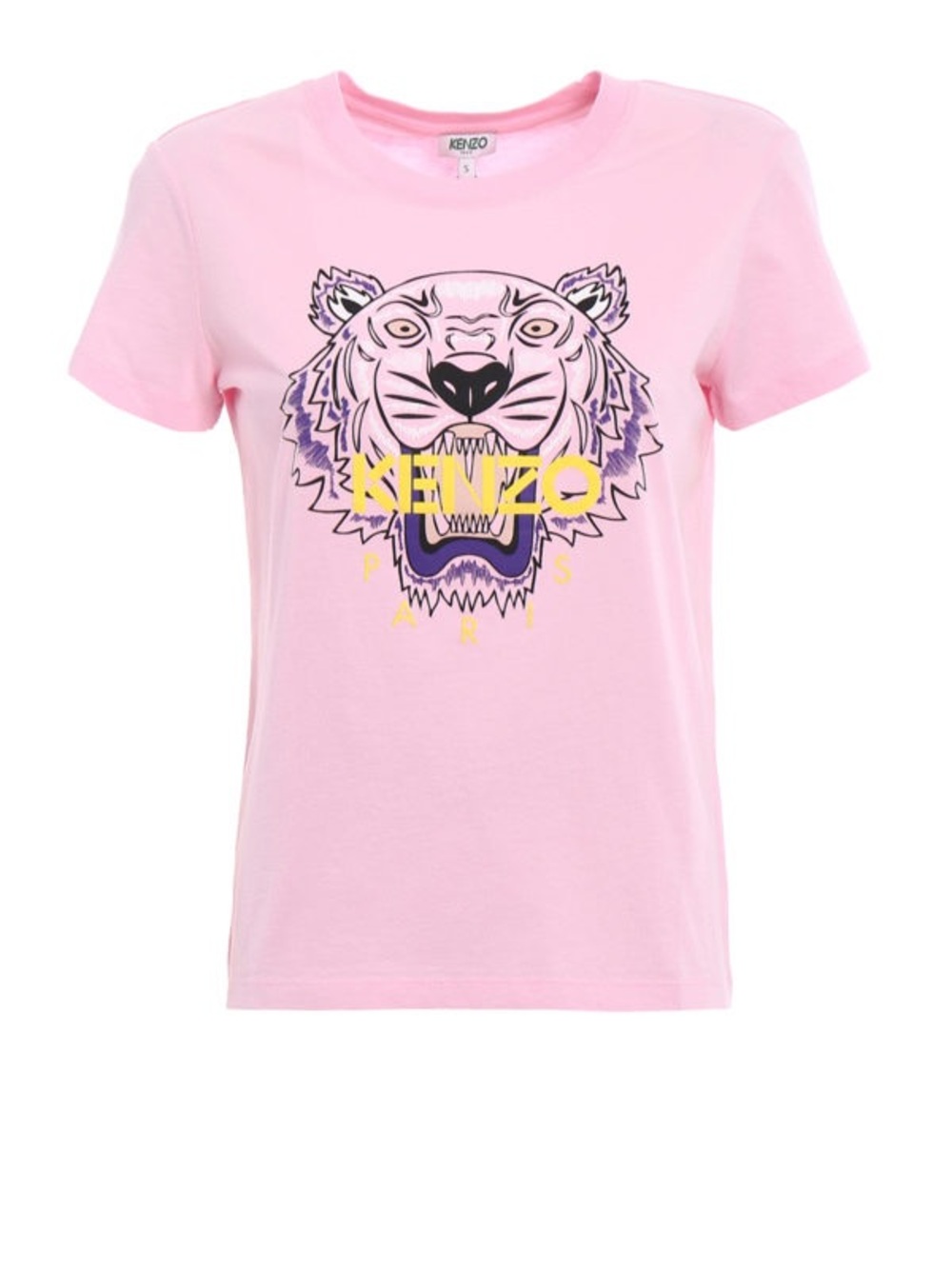 Kenzo Pink Tiger Logo Short Sleeve Tee